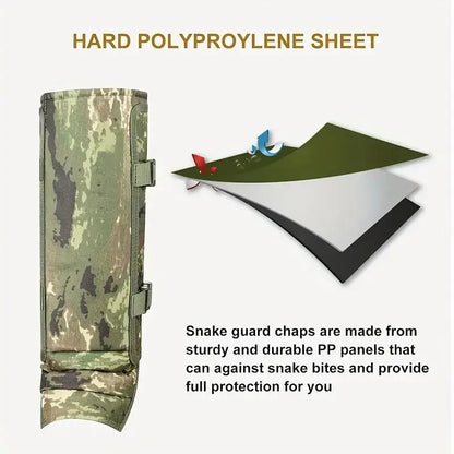 Unisex Snake-Resistant Leg Gaiters - Adjustable Puncture-Proof Outdoor Protective Gear for Hiking & Hunting