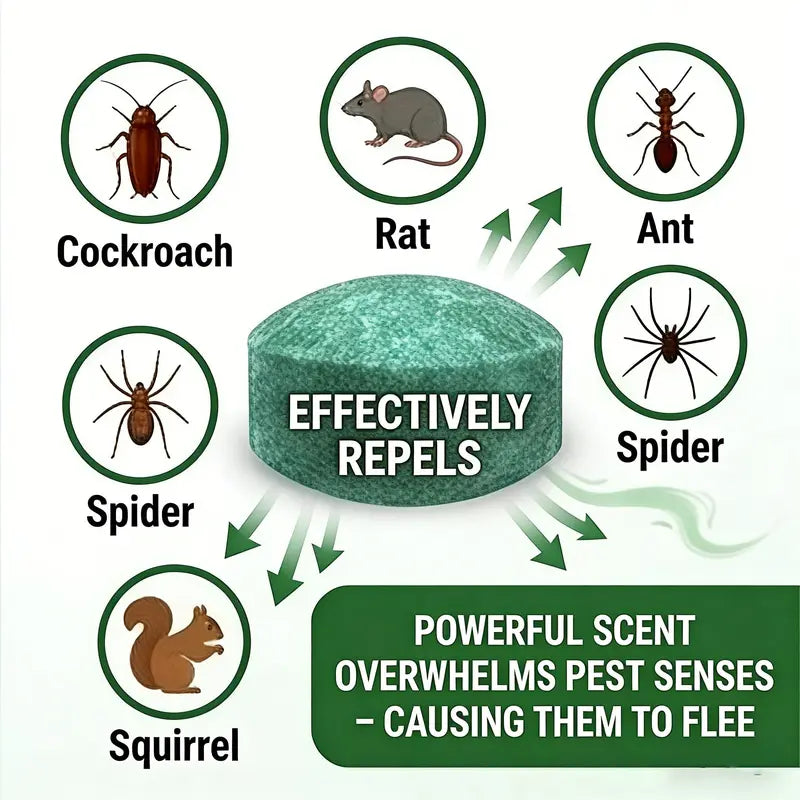 12 Pack Natural Pest Repellent Tablets – Peppermint Oil Formula