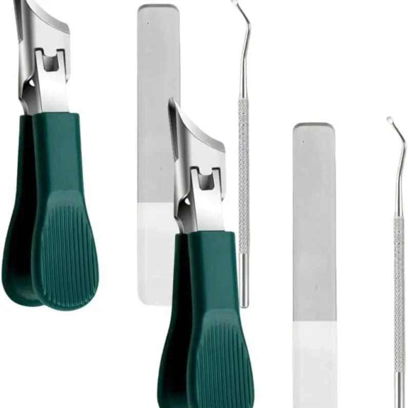 Three Sets of Eagle Beak Beveled Nail Clippers - Wide Jaw Opening Anti-Splash Slanted Nail Clipper, 25 Degree Oblique Nail Clipper, Ingrown Toenail Clippers for Thick Nails for Seniors