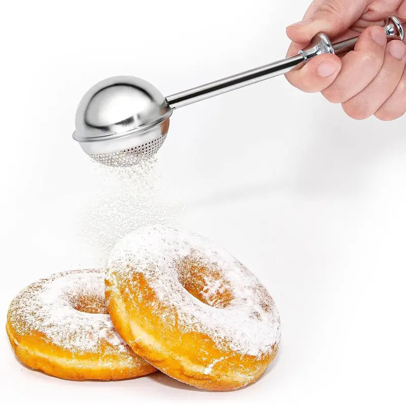 Stainless Steel Flour Duster for Baking – Long-Handled Flour Sifter & Powdered Sugar Shaker (2PCS)