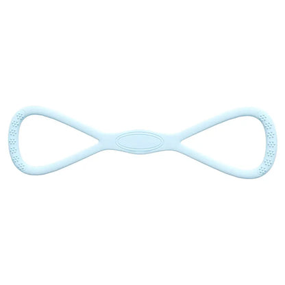 Figure-8 Silicone Resistance Band – Portable Elastic Exercise Band for Yoga & Home Gym