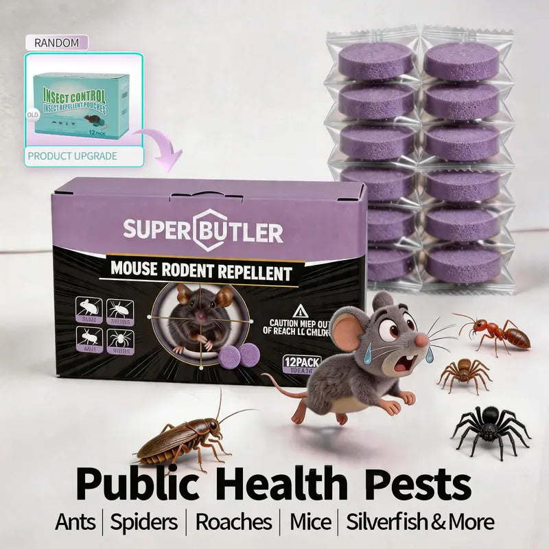 12-Pack Rodent & Pest Repellent Pouches – Essential Oil Formula, Pet Safe, 90-Day Protection