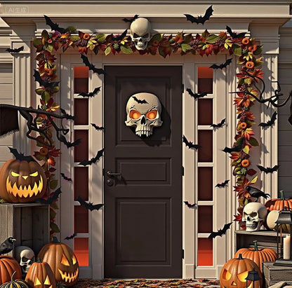 BougeRVBat Light Design 12pcs/24pcs Set Spooky Ornaments for Home Party Festival Halloween Easy Install Wall Stickers Smooth Application - Decorative