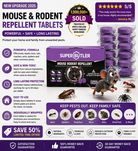 12-Pack Rodent & Pest Repellent Pouches – Essential Oil Formula, Pet Safe, 90-Day Protection