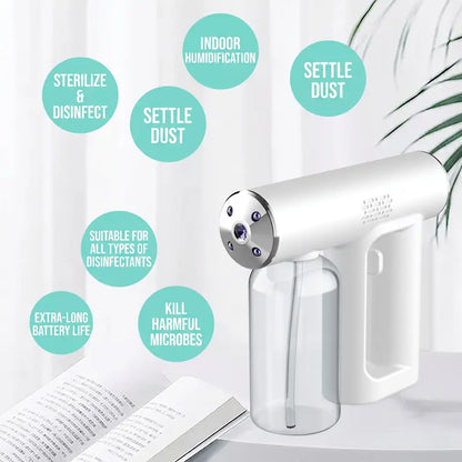 Nano Blue-Light Spray — Cordless Rechargeable Fine-Mist Disinfection Sprayer