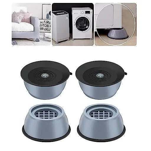 4-Piece Anti-Vibration & Noise-Reducing Pads for Washing Machines, Dryers & Refrigerators
