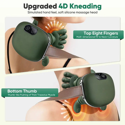 Upgraded Neck & Shoulder Massager - 4D Kneading with Heat