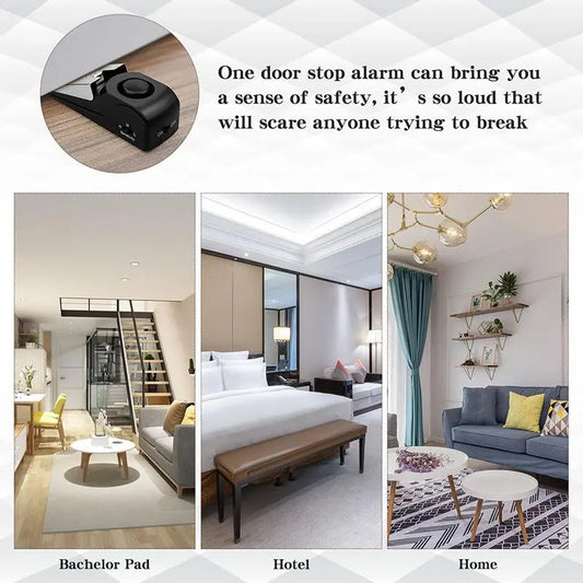 Door Stop Alarm – 120dB Security Wedge with 3 Sensitivity Modes