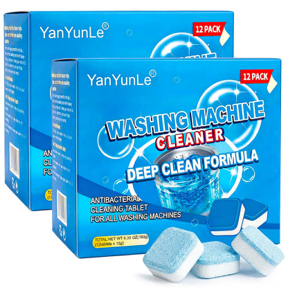 Drain Cleaner for Home Use Drain Cleaning Effervescent Tablets 12 Pack - Deep Cleaning Foaming Tabs for Kitchen Sink, Bathroom Shower, Tub & Pipe Deodorizer, Fast Clog Remover