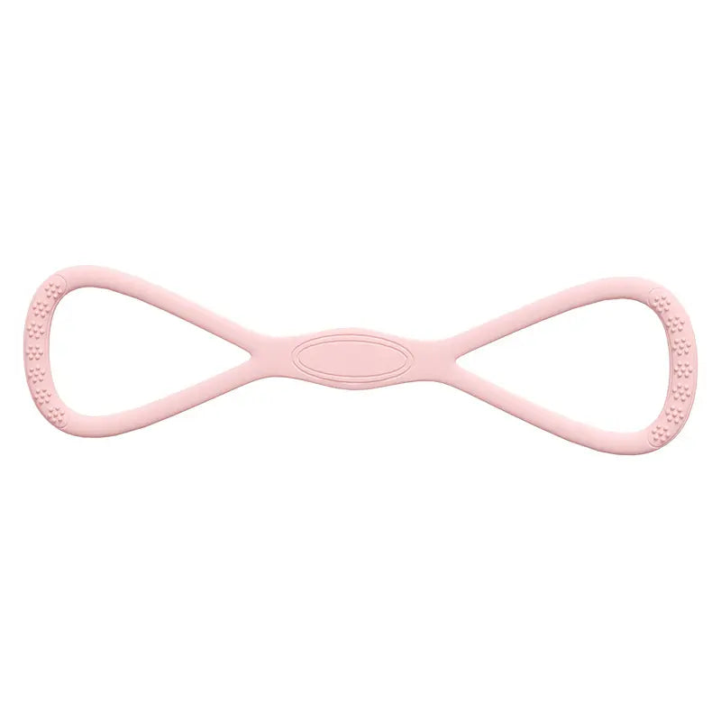Figure-8 Silicone Resistance Band – Portable Elastic Exercise Band for Yoga & Home Gym