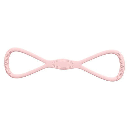 Figure-8 Silicone Resistance Band – Portable Elastic Exercise Band for Yoga & Home Gym