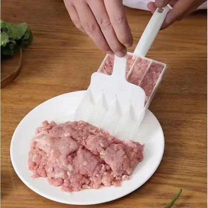 4-in-1 Meatball Maker Set – Quad Baller Mold with Cutting Spade for Meatballs, Fish Balls & Burger Patties