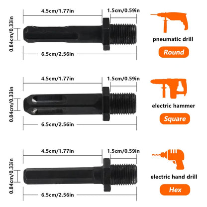 Firewood Splitter Drill Bit Set – Heavy-Duty High Carbon Steel Wood Splitting Cone, 4-Piece Set | Round + Square + Hex Shank | Fits Impact Drill, Electric Hammer & Hand Drill