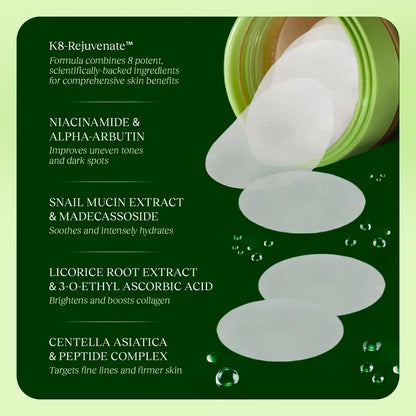 Jiyu Korean Skincare Gentle Hydrating Toner Pads - 100 ct