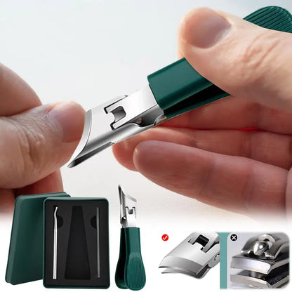 Three Sets of Eagle Beak Beveled Nail Clippers - Wide Jaw Opening Anti-Splash Slanted Nail Clipper, 25 Degree Oblique Nail Clipper, Ingrown Toenail Clippers for Thick Nails for Seniors