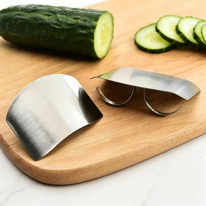 Stainless Steel Finger Guards for Cutting - 2 Pcs Knife Guard Chopping Protector