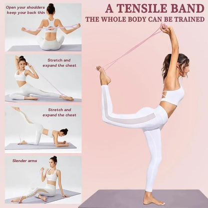 Figure-8 Silicone Resistance Band – Portable Elastic Exercise Band for Yoga & Home Gym