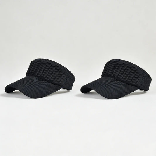 Women's Sun Visor Hat  — Open-Top Ponytail Cap, UV Protection, Foldable & Breathable