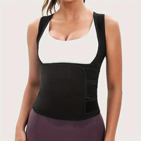 Women's pink sauna suit waist trainer with adjustable front fastening