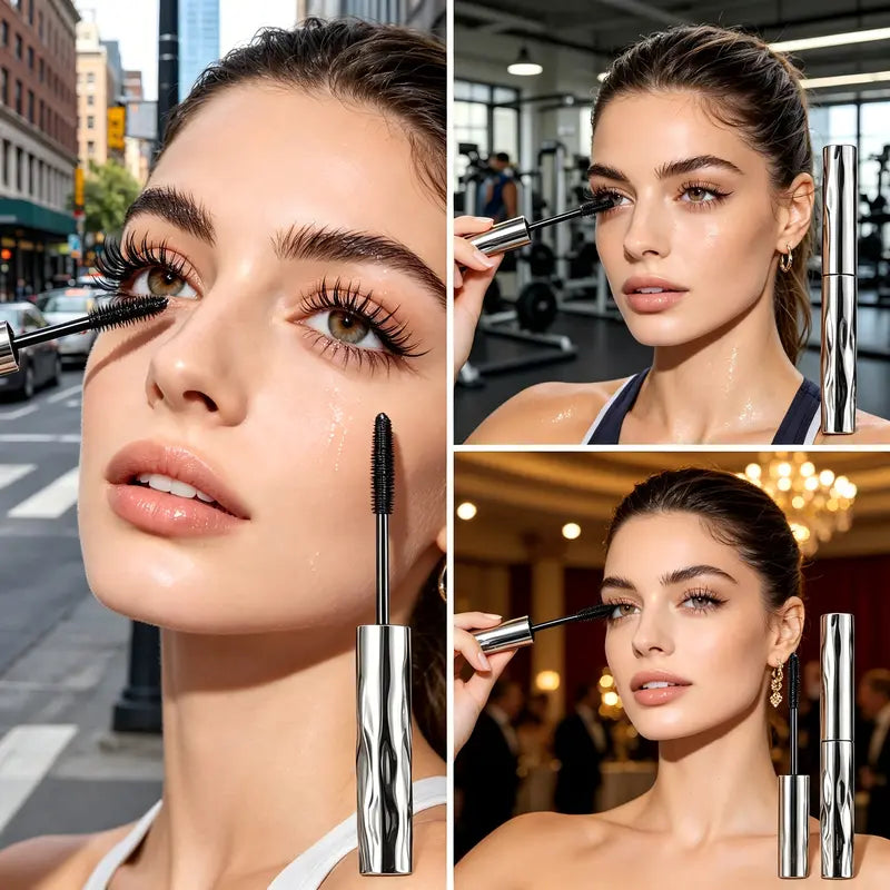 Lengthening & Curling Mascara – 24H Waterproof, Smudge-Proof, No Clumping