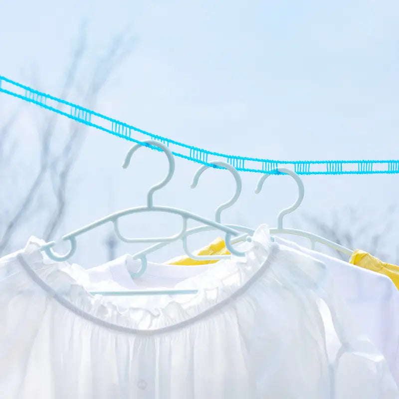 Non-Slip Clothesline Rope with Metal Hooks 5M – Windproof Outdoor Laundry Line