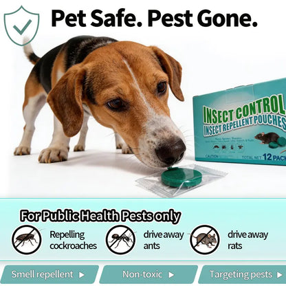 12-Pack Rodent & Pest Repellent Pouches – Essential Oil Formula, Pet Safe, 90-Day Protection