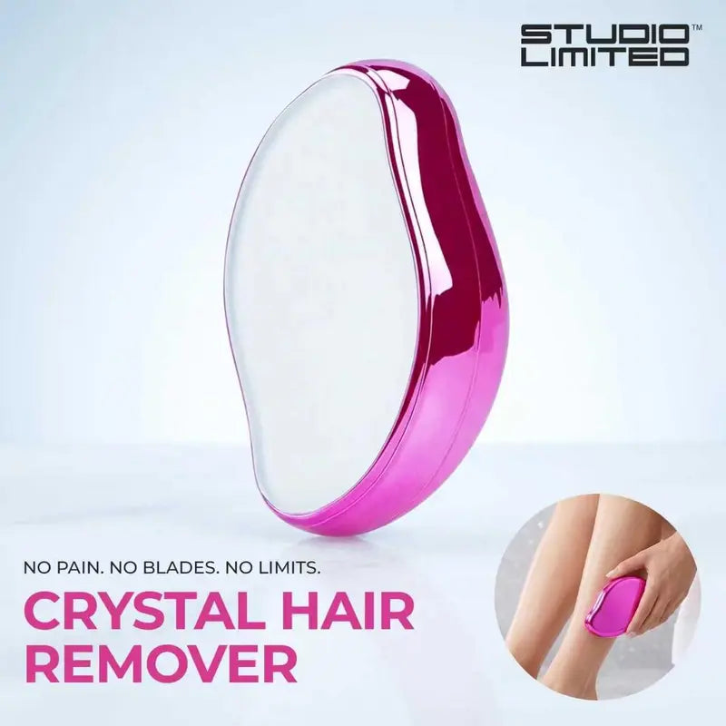 Crystal Glass Hair Remover - Painless Exfoliating Hair Removal Tool, Blade-Free & Chemical-Free