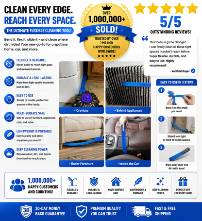 Sealegend Dryer Vent Cleaner Kit – Vacuum Hose Attachment with Stretch Universal Connector, Lint Remover Tool, Blue