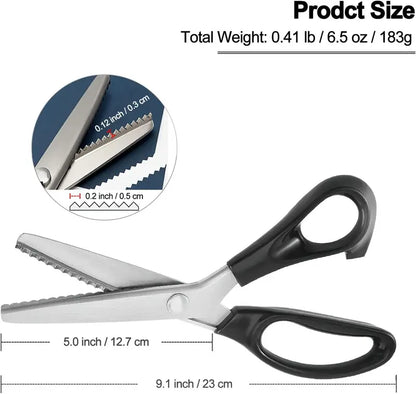 Stainless Steel Zig Zag Pinking Scissors with Serrated Blade