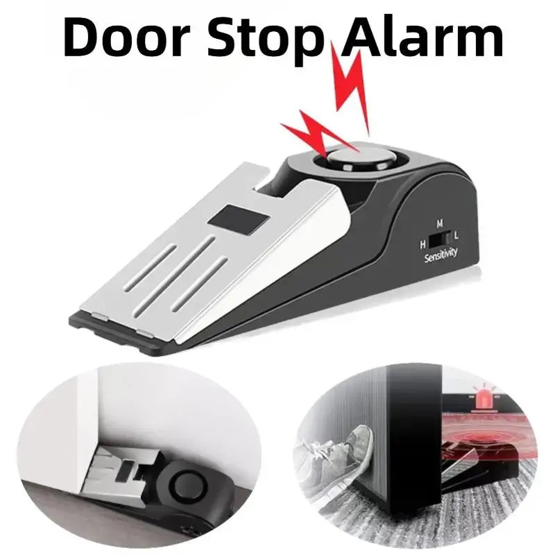 Door Stop Alarm – 120dB Security Wedge with 3 Sensitivity Modes