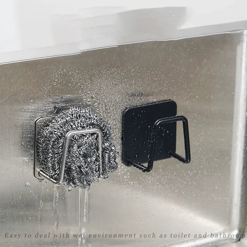 Adhesive Sponge Holder for Kitchen Sink - Stainless Steel Rust Proof Waterproof Sink Caddy