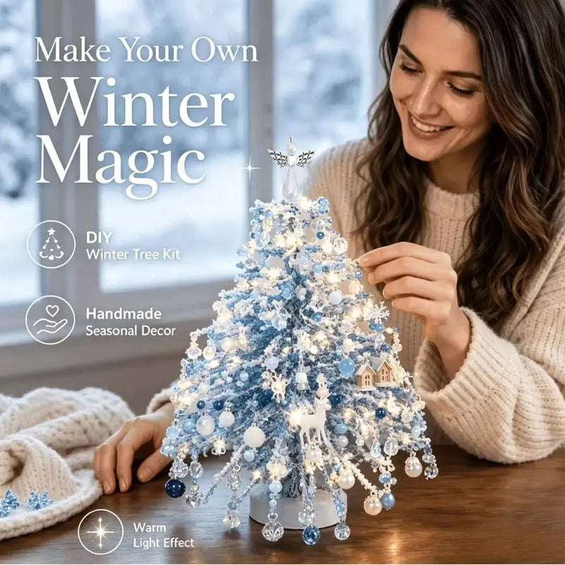DIY Beaded Christmas Tree Kit – Mini Crystal Bead Xmas Tree Craft Set