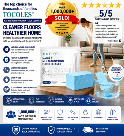 200 Piece Floor Cleaning Tablets Multi-Surface Cleaner for Hardwood Laminate Tile & RV Walls Antibacterial Deodorization Maintenance