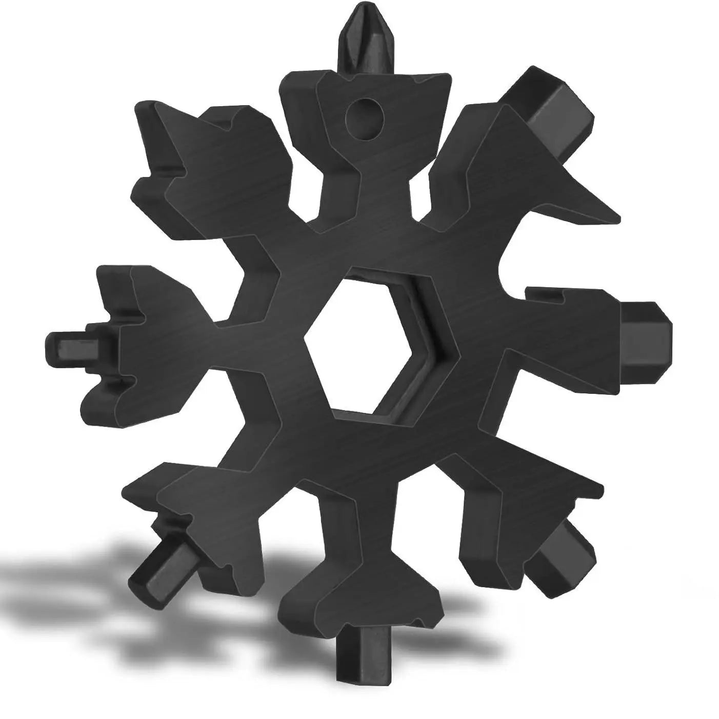 18-in-1 Snowflake Multi-Tool – Stainless Steel Wrench, Screwdriver & Bottle Opener for Outdoor Survival