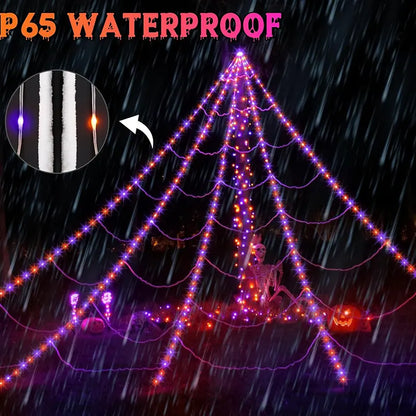 Halloween LED Spider Web Lights
