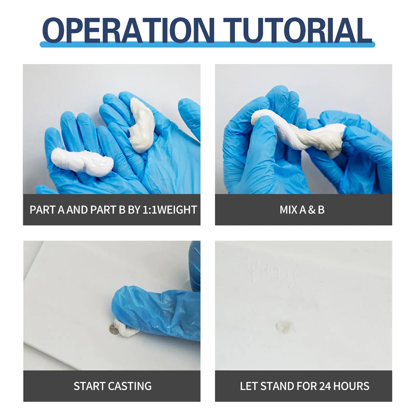 Reinforced Epoxy Putty, Easy Operation, High Strength & Strong Adhesion, Excellent Restoration, Waterproof Heat Resistant Drillable, Permanent Repair Putty for Metal Wood Ceramic Concrete Plastic PVC Pipe Leaks Cracks Holes & Broken Parts fat