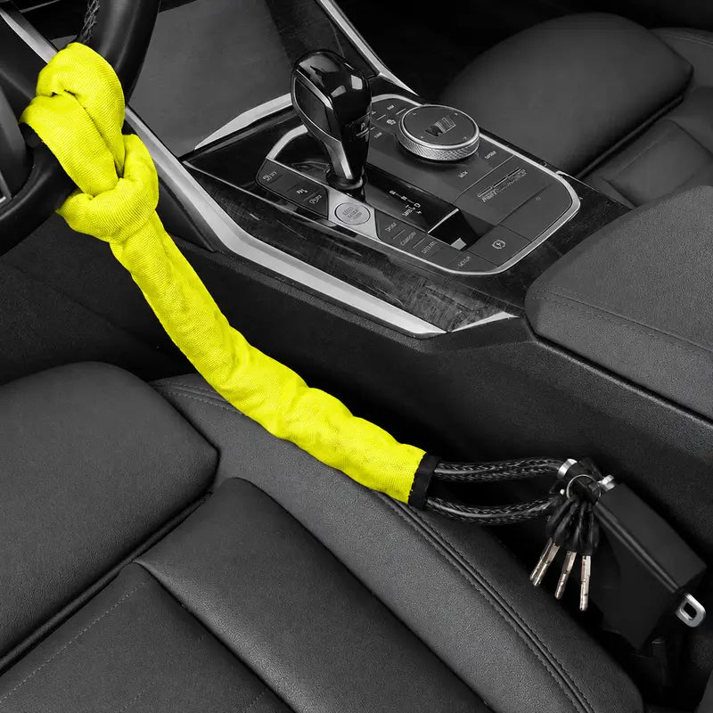 Fake car alarm light installed inside a vehicle