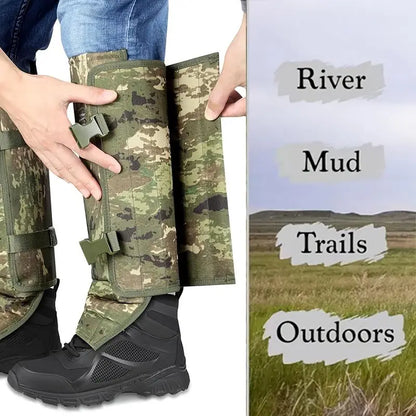 Unisex Snake-Resistant Leg Gaiters - Adjustable Puncture-Proof Outdoor Protective Gear for Hiking & Hunting