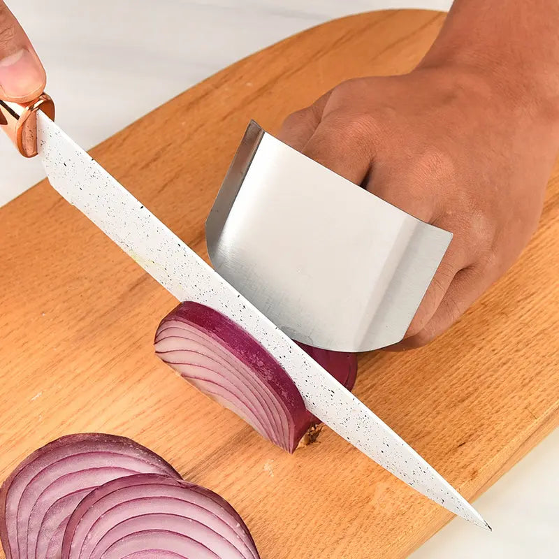Stainless Steel Finger Guards for Cutting - 2 Pcs Knife Guard Chopping Protector