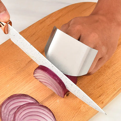 Stainless Steel Finger Guards for Cutting - 2 Pcs Knife Guard Chopping Protector
