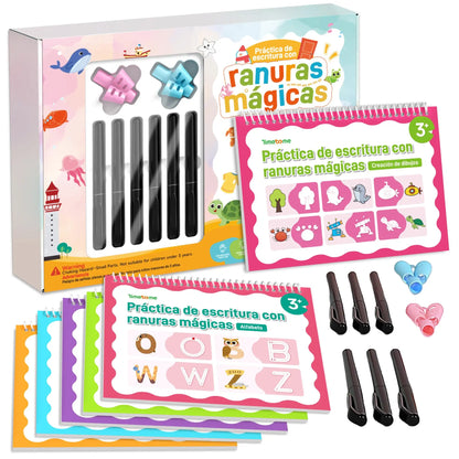 TIMETOME Magic Grooved Writing Practice Books for Kids 6-Book Set