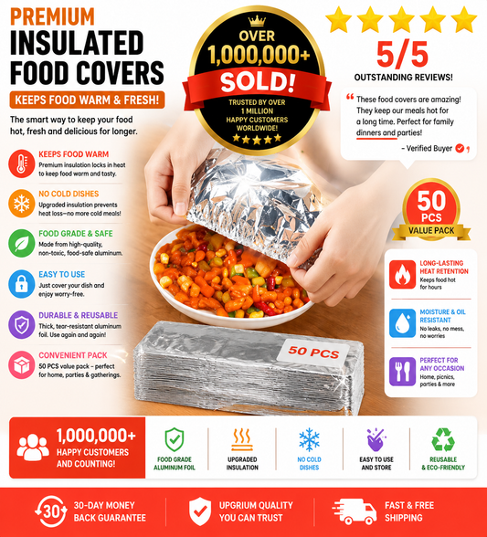 Aluminum Foil Food Insulation Cover –  Keep Dishes Hot & Fresh