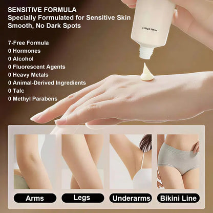 Hair Removal Cream — Gentle Plant-Based, Fast-Acting & Odorless Formula