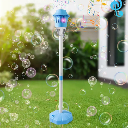 Automatic Bubble Maker Toy for Kids – Music & Lights, Adjustable Height, Outdoor Party