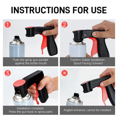 Portable Spray Gun Handle, Universal Handheld Paint Sprayer Grip for Refinishing & Color Changing, Ergonomic Coating Applicator Tool for Car Painting & DIY Projects